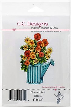 NIEUW GROTE cling stempel Flower Pall van C.C. Designs - 0