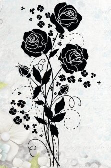 NIEUW clear stempel Silhouette Flowers Roses van Joy! Crafts - 1