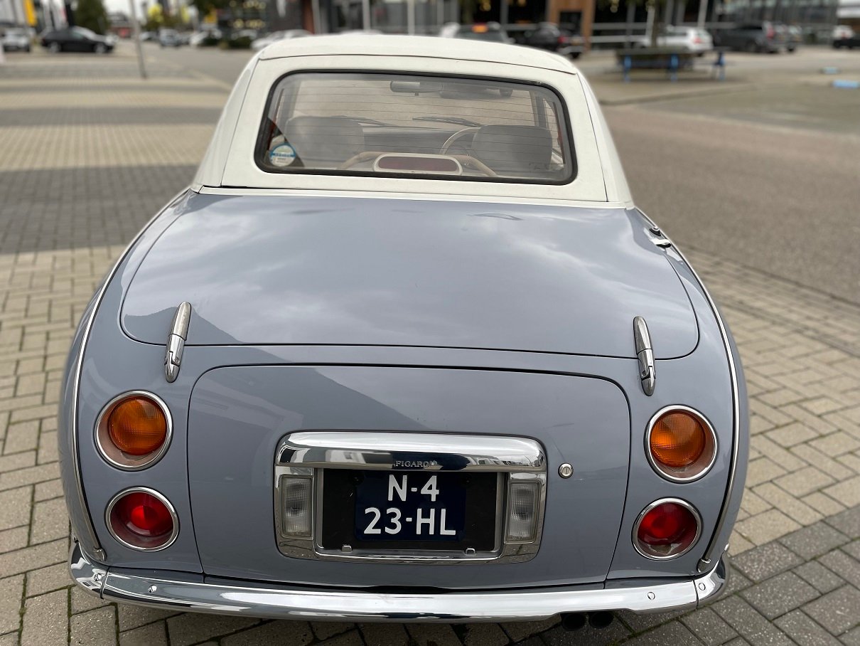 Hele mooie Nissan Figaro in Lapisgrijs vers uit Japan geïmporteerd, roestvrij! - Afbeelding 5