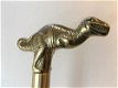 1 wandelstok, met dinosaurus, messing - 4 - Thumbnail