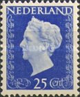 486 Nederland 25 cent 1947 conditie: gestempeld   