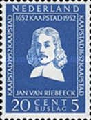586 Nederland 20 cent 1952 conditie:  postfris met plakker
