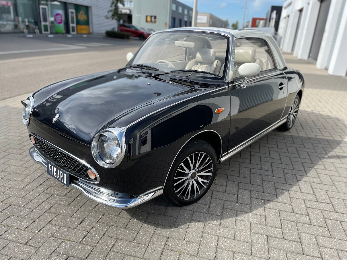 Hele leuke Nissan Figaro in zwart Metallic - Afbeelding 2