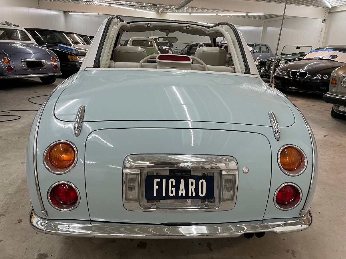 Hele mooie Nissan Figaro in Pale Aqua met nieuw dak - Afbeelding 5