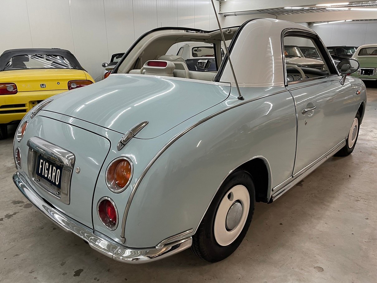 Hele mooie Nissan Figaro in Pale Aqua met nieuw dak - Afbeelding 6