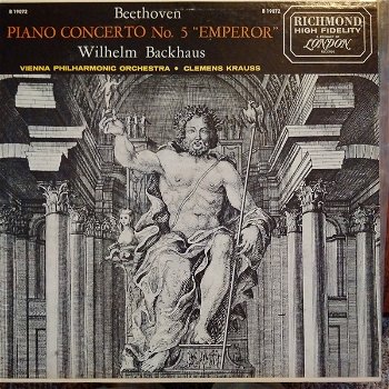 LP - Beethoven - piano concerto No. 5 - Wilhelm Backhaus - 0