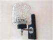 Vintage wandlampje met geribbeld glas - 2 - Thumbnail