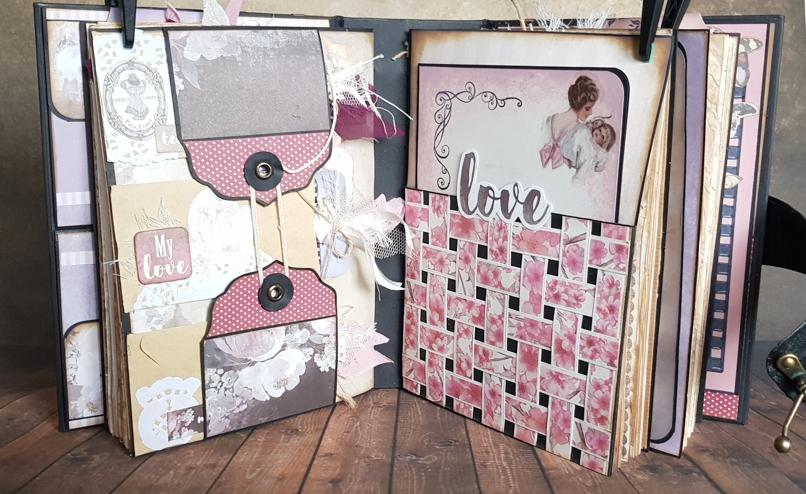 chic lady junk journal with a twist finished project - Afbeelding 6