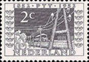 593 Nederland 2 cent 1952 conditie: postfris met plakker - 0