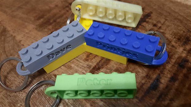 Lego sleutelhanger met naam en ring van 25mm incl.verzenden - 3