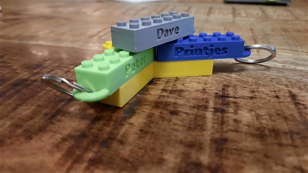 Lego sleutelhanger met naam en ring van 25mm incl.verzenden - 5