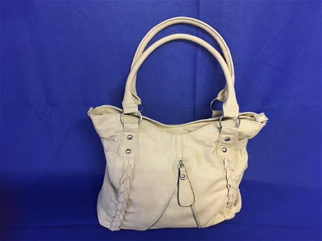 Beige tas met ritssluitingen - 0