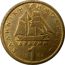 Griekenland 1 drachme 1976 conditie: circulatie munt  