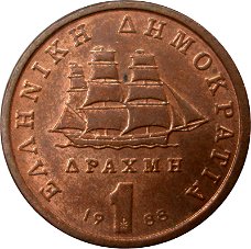 Griekenland 1 drachme 1988 conditie: circulatie munt