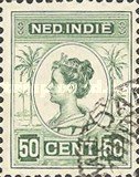 115 Nederlands Indië 50 cent  1913 conditie: gestempeld