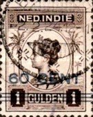 137 Nederlands Indië 60 cent 1921 conditie: gestempeld - 0