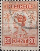 148 Nederlands Indië 80 cent 1922 conditie: gestempeld - 0