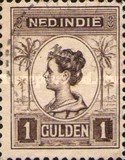116 Nederlands Indië 1 gulden 1913 conditie: gestempeld - 0