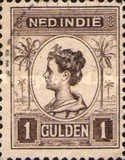 116 Nederlands Indië 1 gulden  1913 conditie: gestempeld