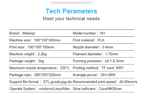 MAKERPI M1 48W 3D Printer for Kids, One Key Print, Auto Lev - 6