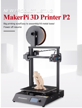 MAKERPI P2 3D Printer,Thermodynamic Nozzle up to 260 Degree - 0