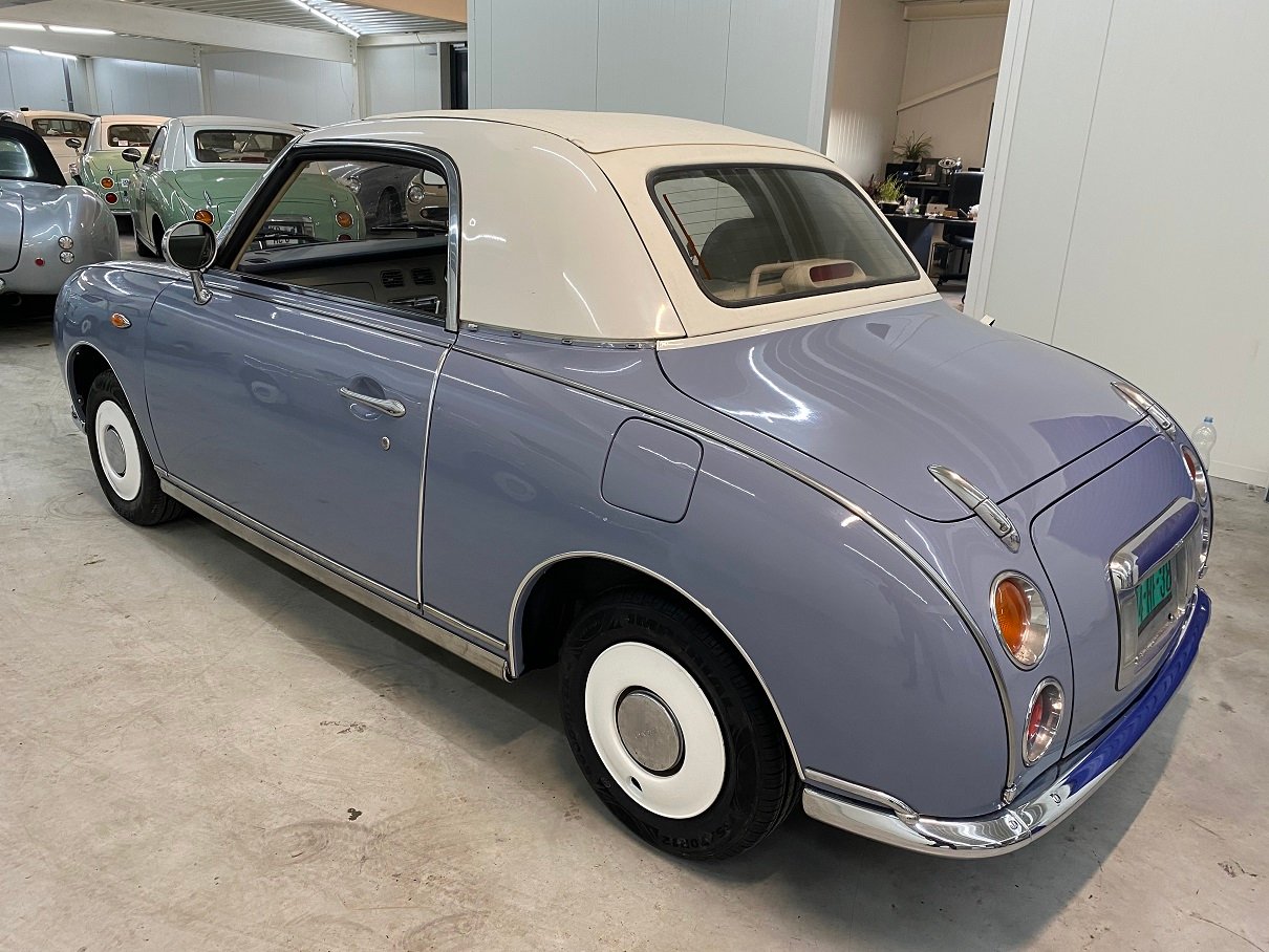 Hele mooie Nissan Figaro in Lapisgrijs uit Japan afkomstig - Afbeelding 2