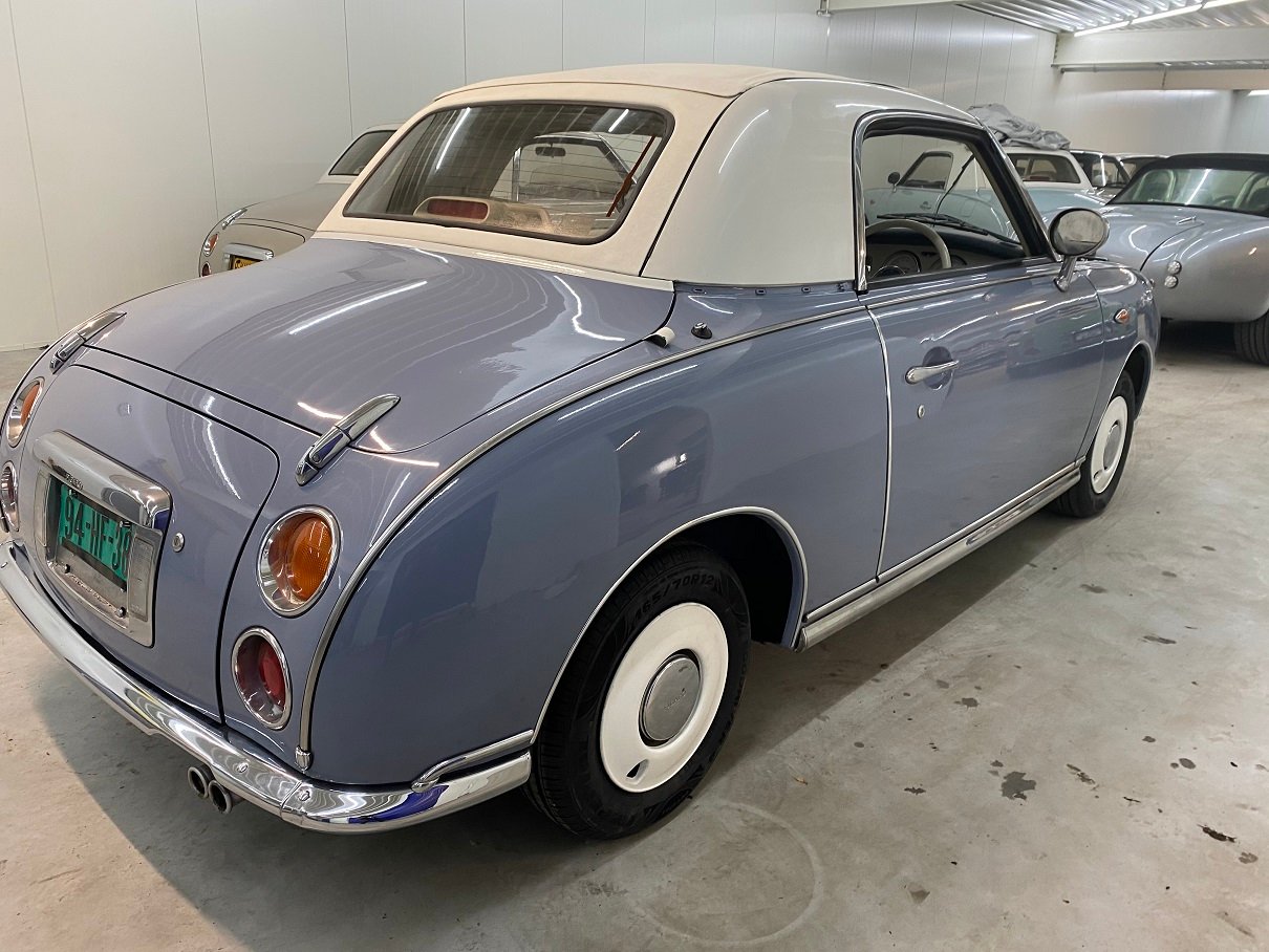 Hele mooie Nissan Figaro in Lapisgrijs uit Japan afkomstig - Afbeelding 5