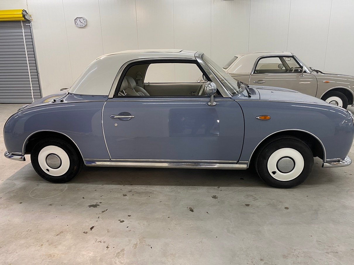 Hele mooie Nissan Figaro in Lapisgrijs uit Japan afkomstig - Afbeelding 8