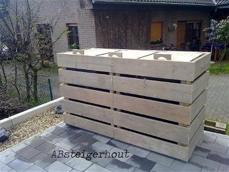 Container ombouw van gebruikt steigerhout! - 0