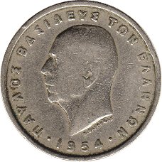 Griekenland 5 drachmes 1954 conditie: circulatie munt