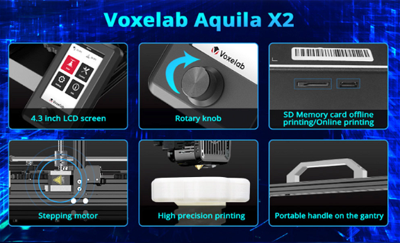 Voxelab Aquila X2 FDM 3D Printer 32-bit Silent Motherboard - 2