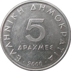 Griekenland 5 drachmes 1988 conditie: circulatie munt