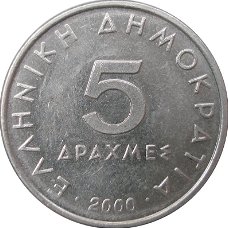 Griekenland 5 drachmes 1994 conditie: circulatie munt