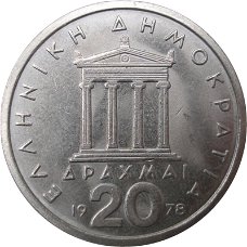 Griekenland 20 drachmes 1980 conditie: circulatie munt