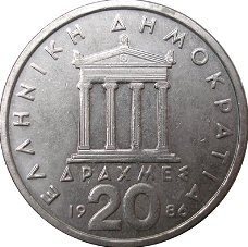 Griekenland 20 drachmes 1982 conditie: circulatie munt  