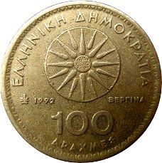 Griekenland 100 drachmes 1992 conditie: circulatie munt  