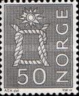 589 Noorwegen 50 Øre 1968 conditie: gestempeld