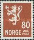 338 Noorwegen 80 Øre 1946 conditie: gestempeld