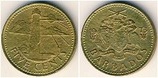 Barbados 5 cents 1973 conditie: circulatie munt