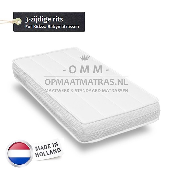 Babymatras 40x90 - koudschuim HR40 3-zijdig afritsbaar - nr. 1