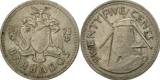 Barbados 25 cent 1973 conditie: circulatie munt