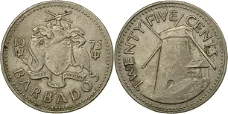 Barbados 25 cent 1981 conditie: circulatie munt