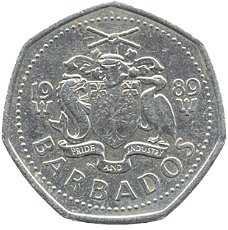 Barbados 1 cent 1989 conditie: circulatie munt