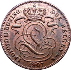 belgië 1 centime  1901 nederlands conditie: circulatie munt