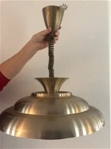 Vintage goudkleurig metalen hanglamp 