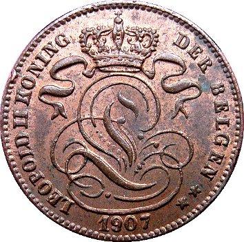 belgië 1 centime 1907 nederlands conditie: circulatie munt - 0