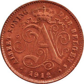 belgië 1 centime 1912 nederlands conditie: circulatie munt - 0