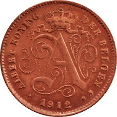 belgië 1 centime  1912 nederlands conditie: circulatie munt