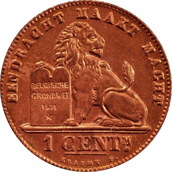 belgië 1 centime 1912 nederlands conditie: circulatie munt - 1