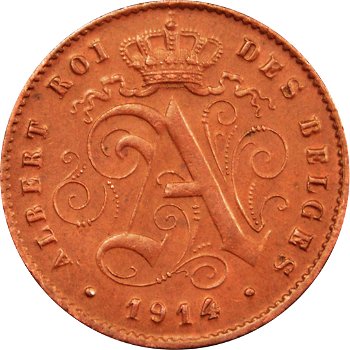 België 1 centime 1907,1912 frans - 0